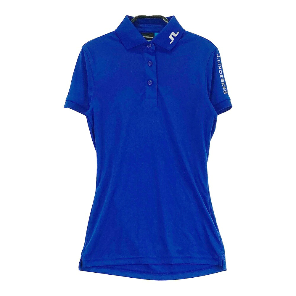 J.LINDEBERG ジェイリンドバーグ 半袖ポロシャツ ブルー系 XS 【中古】ゴルフウェア レディース