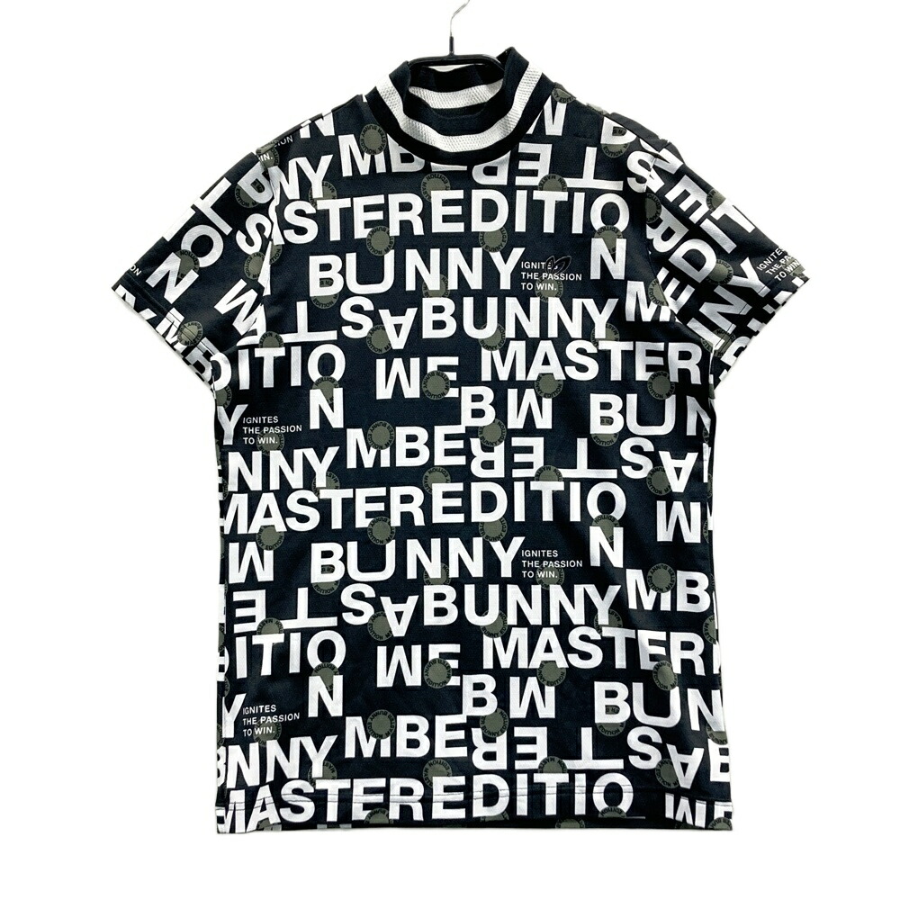 MASTER BUNNY EDITION マスターバニーエディション 2024年モデル ハイネック 半袖Tシャツ ロゴ ドット柄 ホワイト系 0 【中古】ゴルフウェア レディース