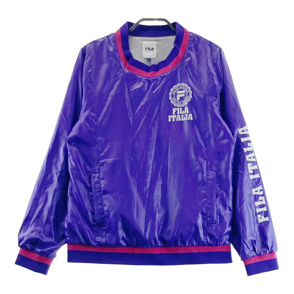 FILA GOLF フィラゴルフ 2WAY 長袖ブルゾン パープル系 L 【中古】ゴルフウェア レディース