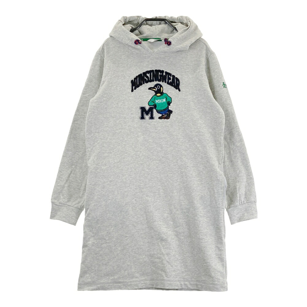 MUNSING WEAR マンシングウェア フード スウェットワンピース グレー系 M 【中古】ゴルフウェア レディース