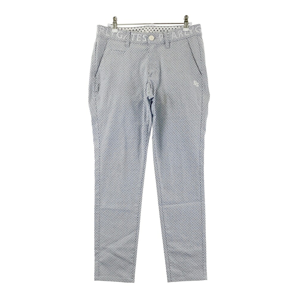 PEARLY GATES パーリーゲイツ ストレッチパンツ 総柄 ホワイト系 1 【中古】ゴルフウェア レディース