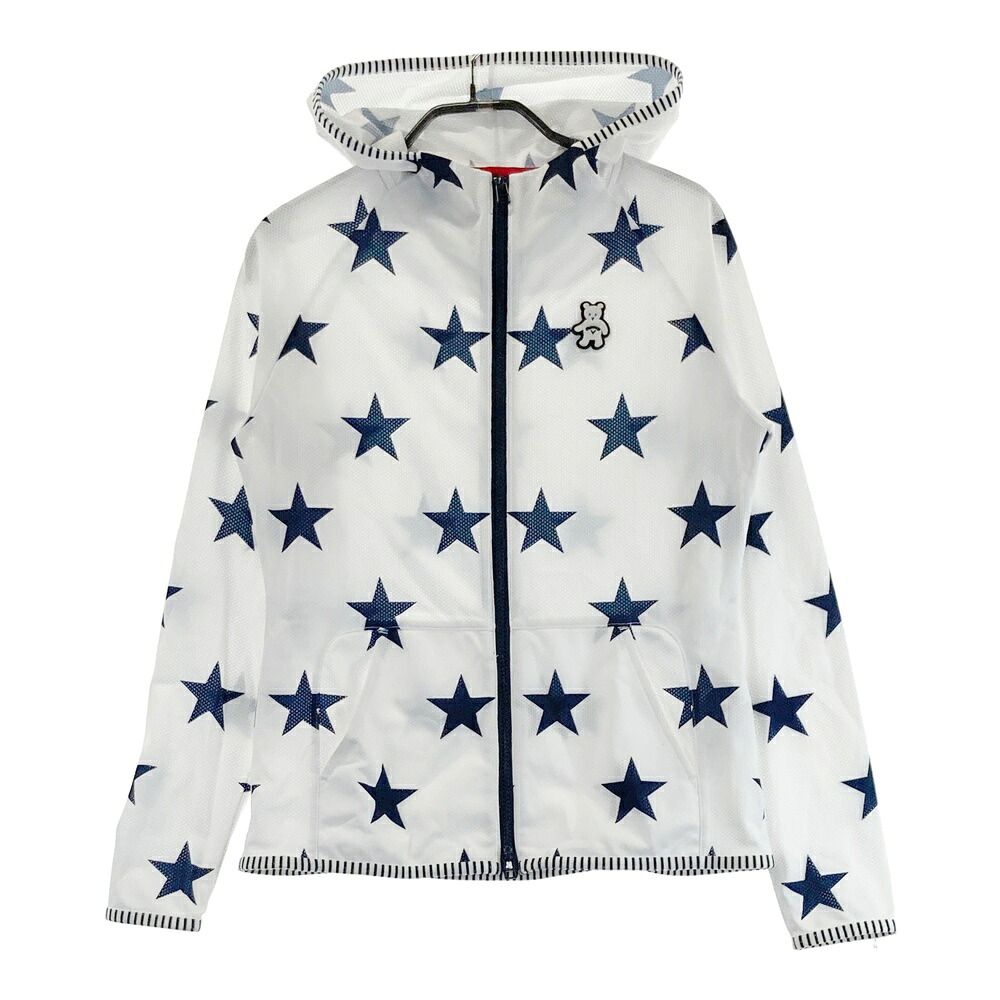 CALLAWAY キャロウェイ フード付 ジップジャケット 星総柄 ホワイト系 M 【中古】ゴルフウェア レディース｜中古ゴルフウェア通販STST