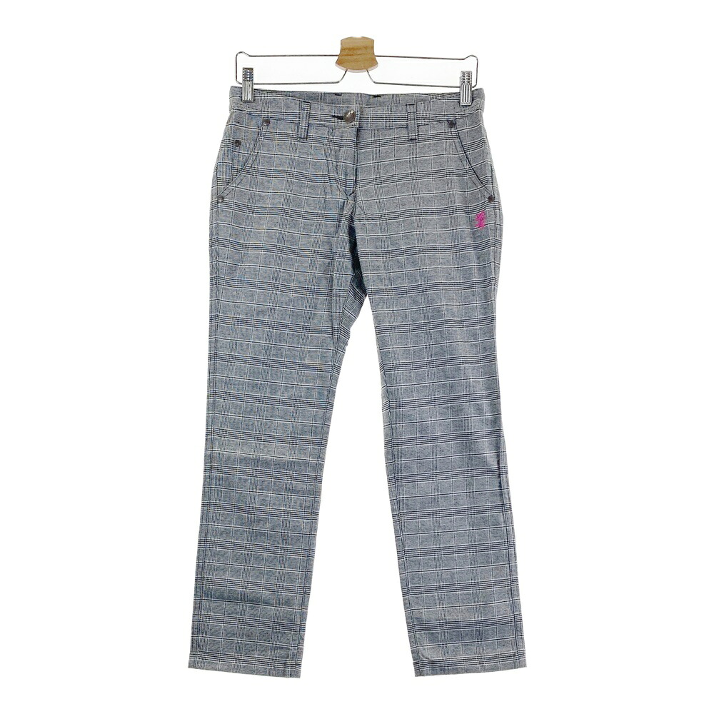 ADMIRAL アドミラル ストレッチパンツ グレンチェック柄 グレー系 M 【中古】ゴルフウェア レディース