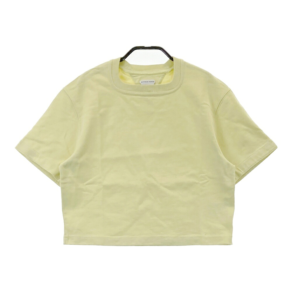 BOTTEGA VENETA ボッテガ ヴェネタ 744235 VKLZ0 ベビージャージスクエアネックプルオーバー  黄色系 XS 【中古】レディース