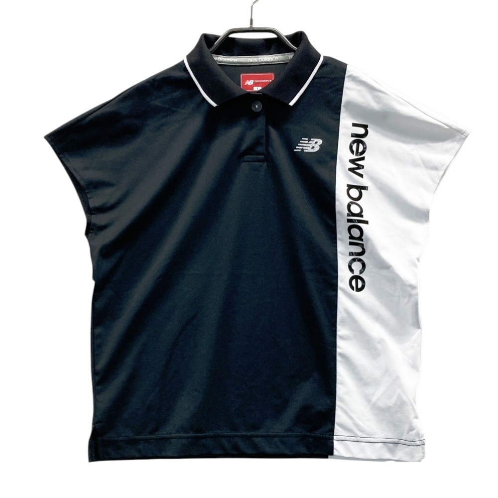 NEW BALANCE GOLF ニューバランス 2024年モデル 半袖ポロシャツ バイカラー ブラック系 1 【中古】ゴルフウェア レディース