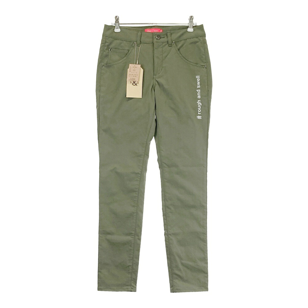 ROUGH&SWELL ラフアンドスウェル RSL-22027 ロングパンツ カーキ系 S 【中古】ゴルフウェア レディース