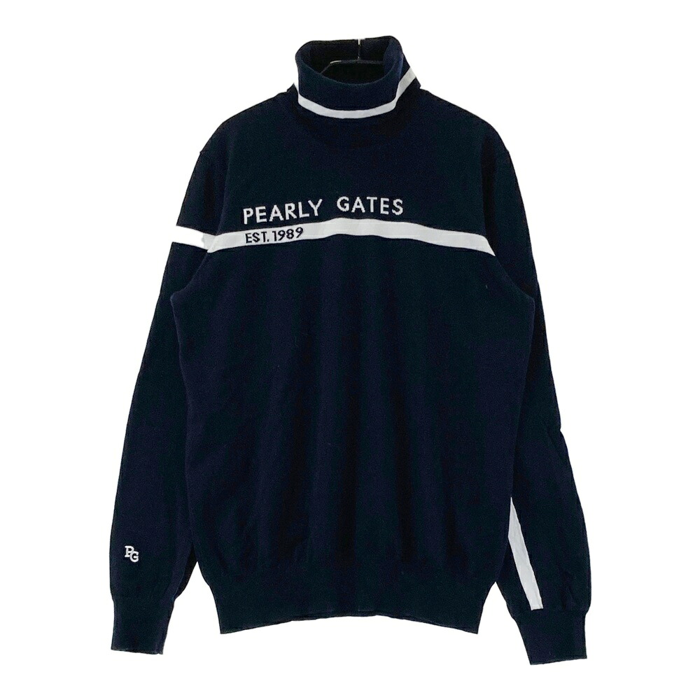 PEARLY GATES パーリーゲイツ  タートル 編み物スウェーター  米国海軍系 1 【中古】ゴルフ御召しもの レディース