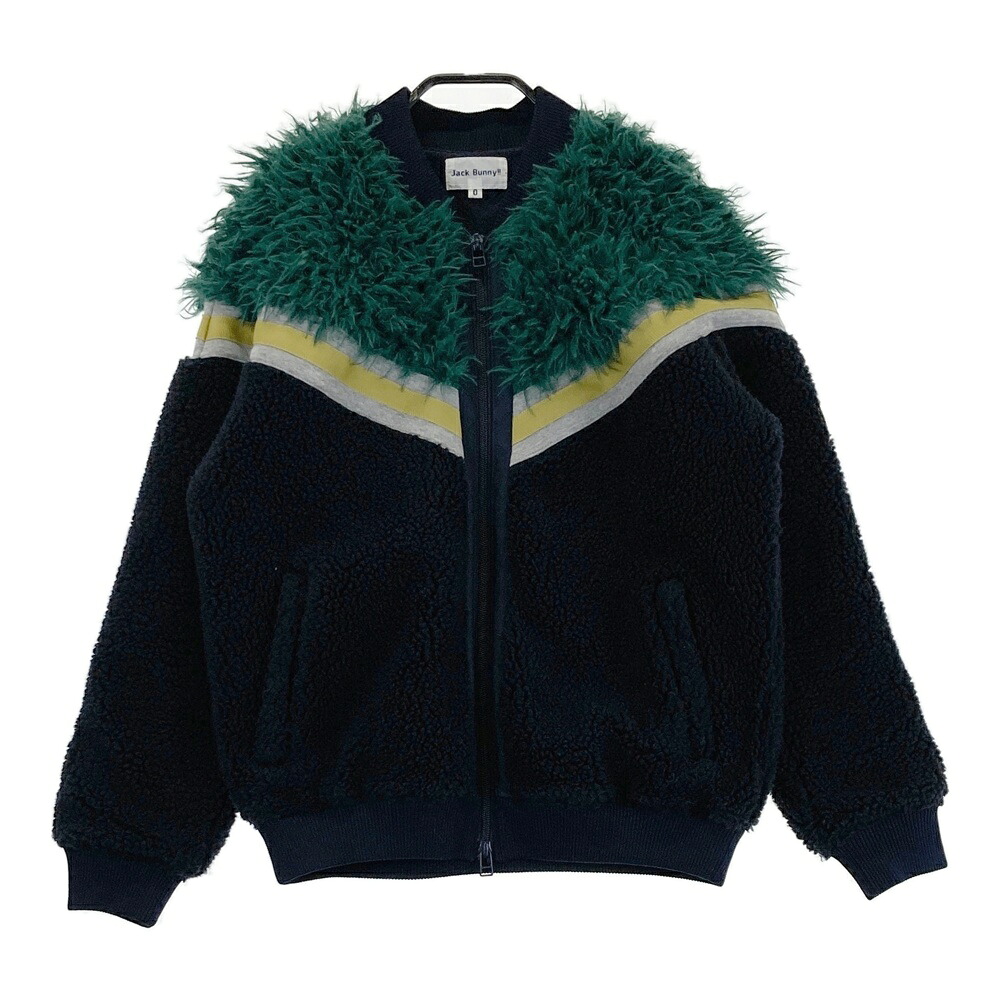 JACK BUNNY ジャックバニー ボアジャケット ネイビー系 0 【中古】ゴルフウェア レディース