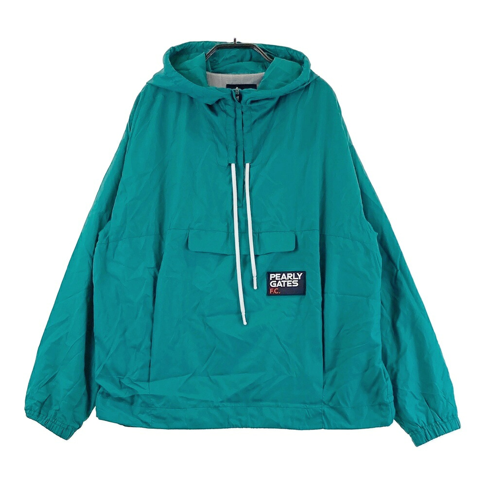 PEARLY GATES パーリーゲイツ PERTEX フード付蓄熱ハーフジップブルゾン グリーン系 1 【中古】ゴルフウェア レディース 12,355円