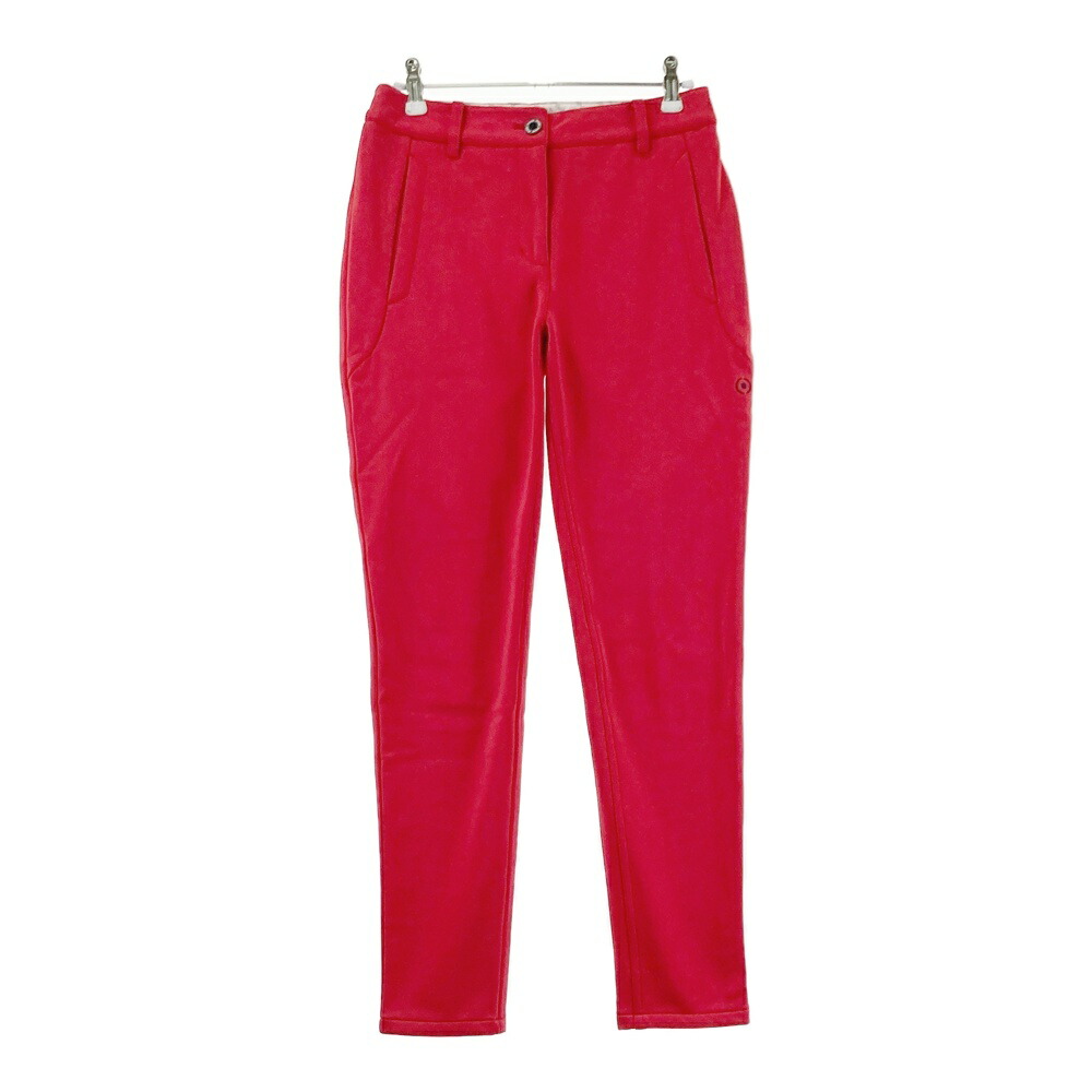 PING ピン 裏フリース ストレッチパンツ レッド系 S 【中古】ゴルフウェア レディース