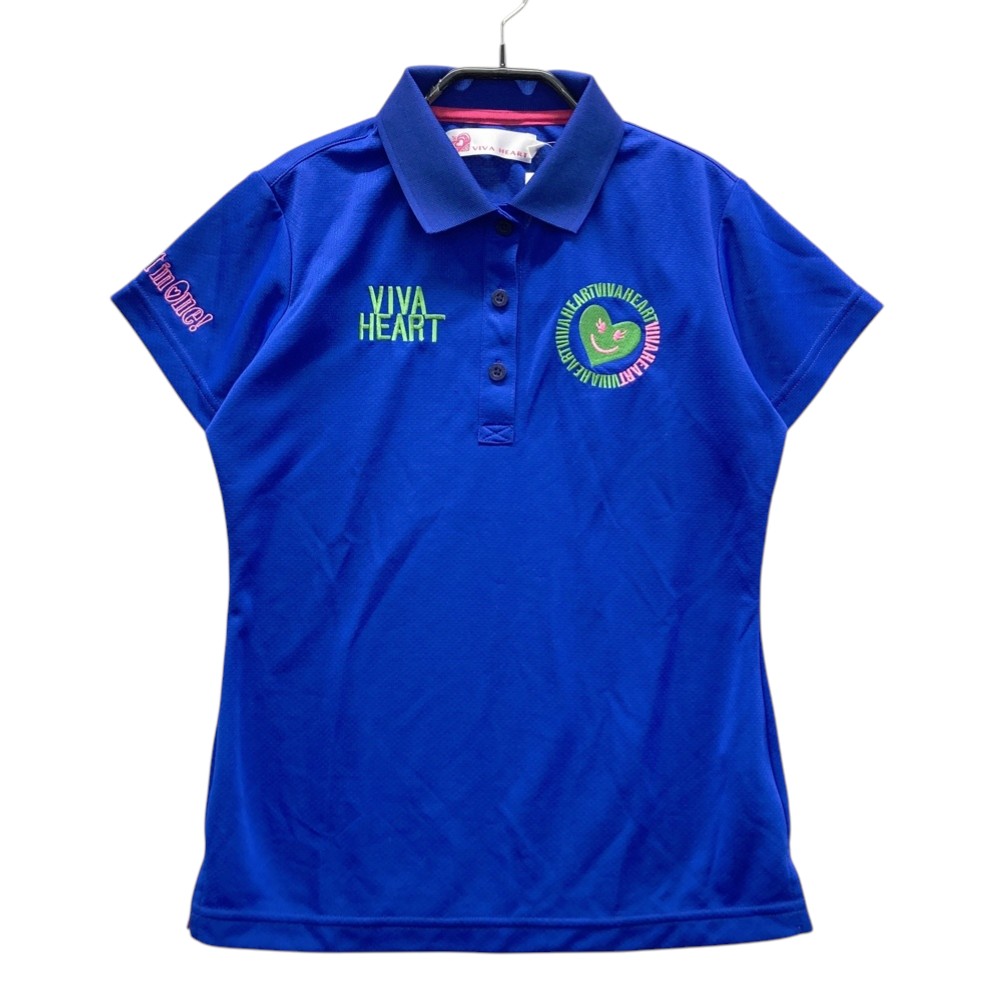 VIVA HEART ビバハート 半袖ポロシャツ ブルー系 40 【中古】ゴルフウェア レディース 4,811円