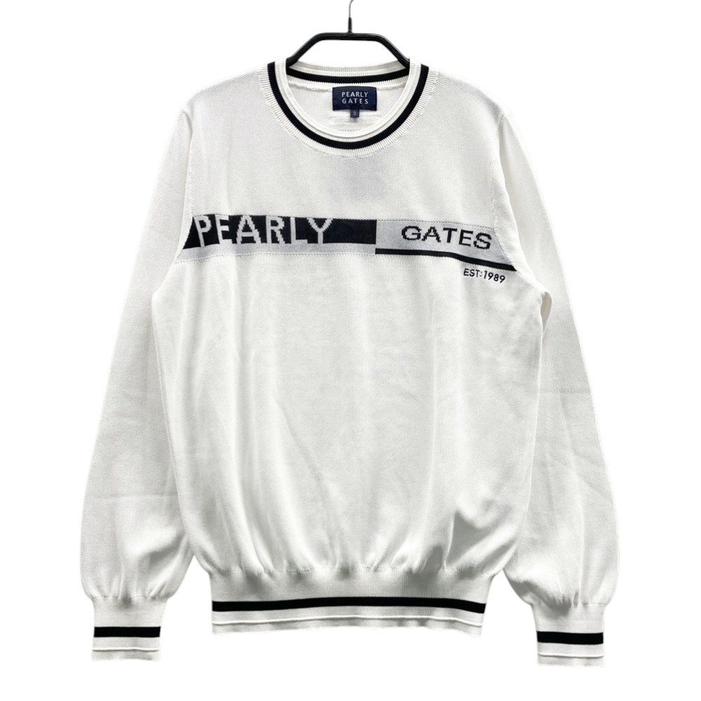 PEARLY GATES パーリーゲイツ  編み物スウェーター  白いこと系 0 【中古】ゴルフ御召しもの レディース