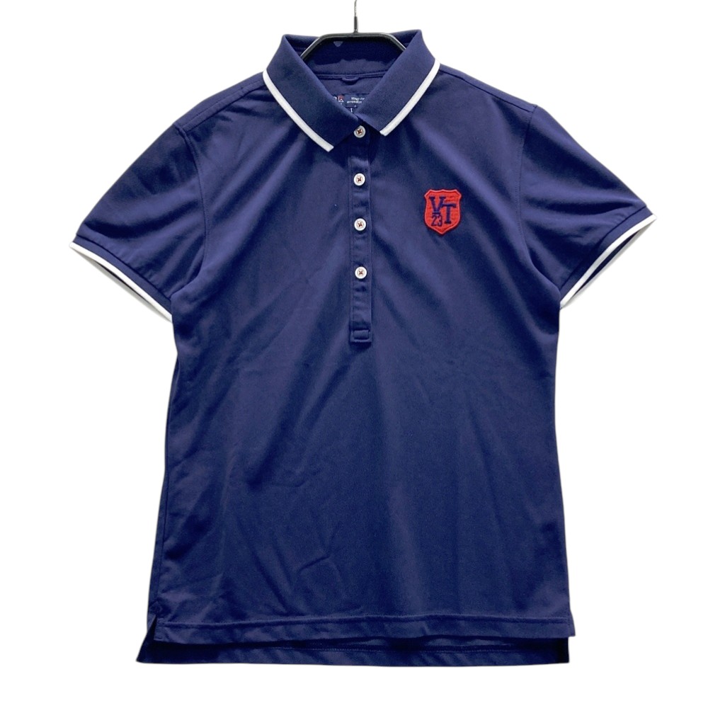 23区GOLF ニジュウサンクゴルフ 半袖ポロシャツ ネイビー系 1 【中古】ゴルフウェア レディース