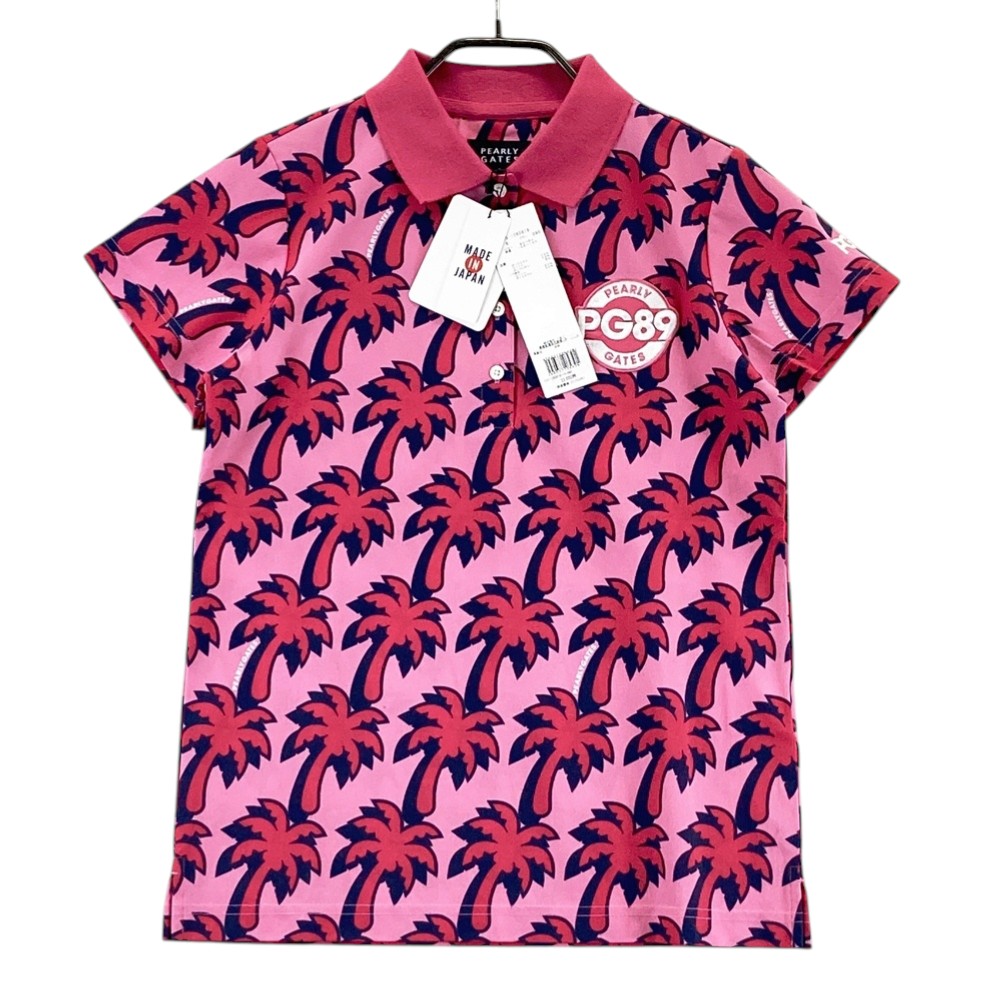 PEARLY GATES パーリーゲイツ 055-1260618 半袖ポロシャツ ピンク系 0 【中古】ゴルフウェア レディース