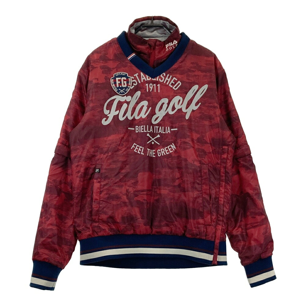 FILA GOLF フィラゴルフ 4way 中綿ジャケット 総柄 レッド系 M 【中古】ゴルフウェア レディース 5,214円