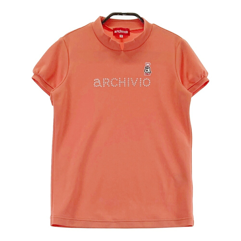 ARCHIVIO アルチビオ 半袖ハイネックTシャツ オレンジ系 36 【中古】ゴルフウェア レディース