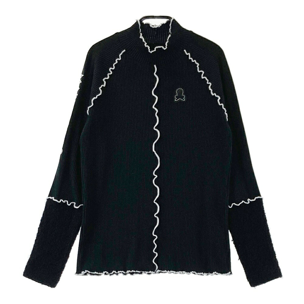 MARK\u0026LONA マークアンドロナ  ハイネックニットセーター  黒いこと系 38 【中古】ゴルフ御召しもの レディース