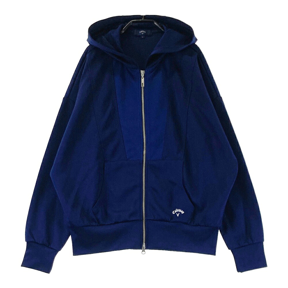 CALLAWAY キャロウェイ ジップパーカー ネイビー系 L 【中古】ゴルフウェア レディース