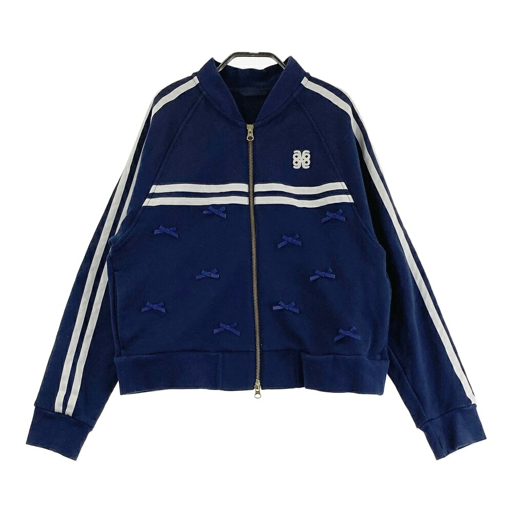 ARCHIVIO アルチビオ りぼん付き 長袖トラックジャケット ネイビー系 40 【中古】ゴルフウェア レディース