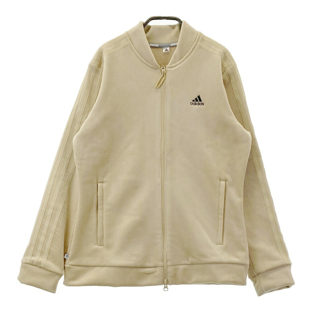 ADIDAS GOLF アディダスゴルフ ; ジップジャケット コーデュロイ ベージュ系 サイズタグ無し 【中古】ゴルフウェア レディース