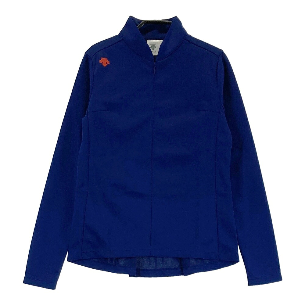 DESCENTE GOLF デサントゴルフ 襟付 ハーフジップ 長袖Tシャツ ネイビー系 S 【中古】ゴルフウェア レディース