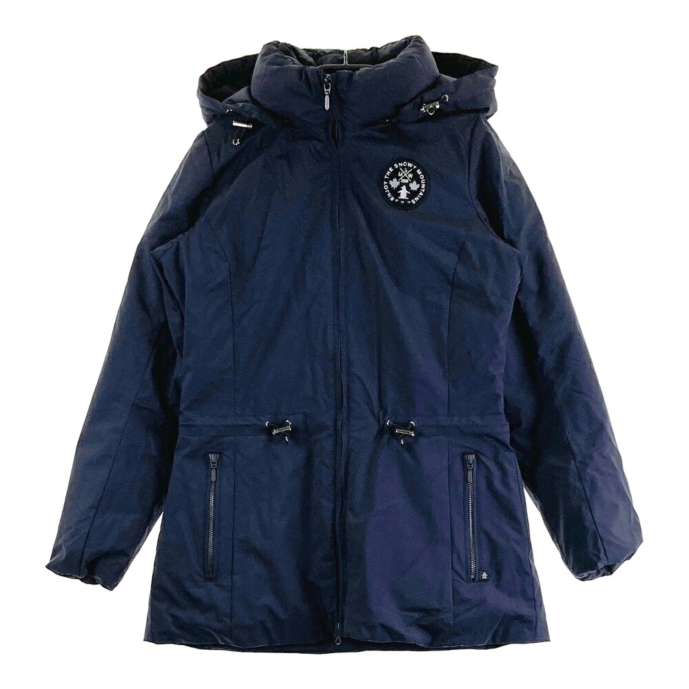 MUNSING WEAR マンシングウェア フード付 ダウンジップジャケット ネイビー系 M 【中古】ゴルフウェア レディース