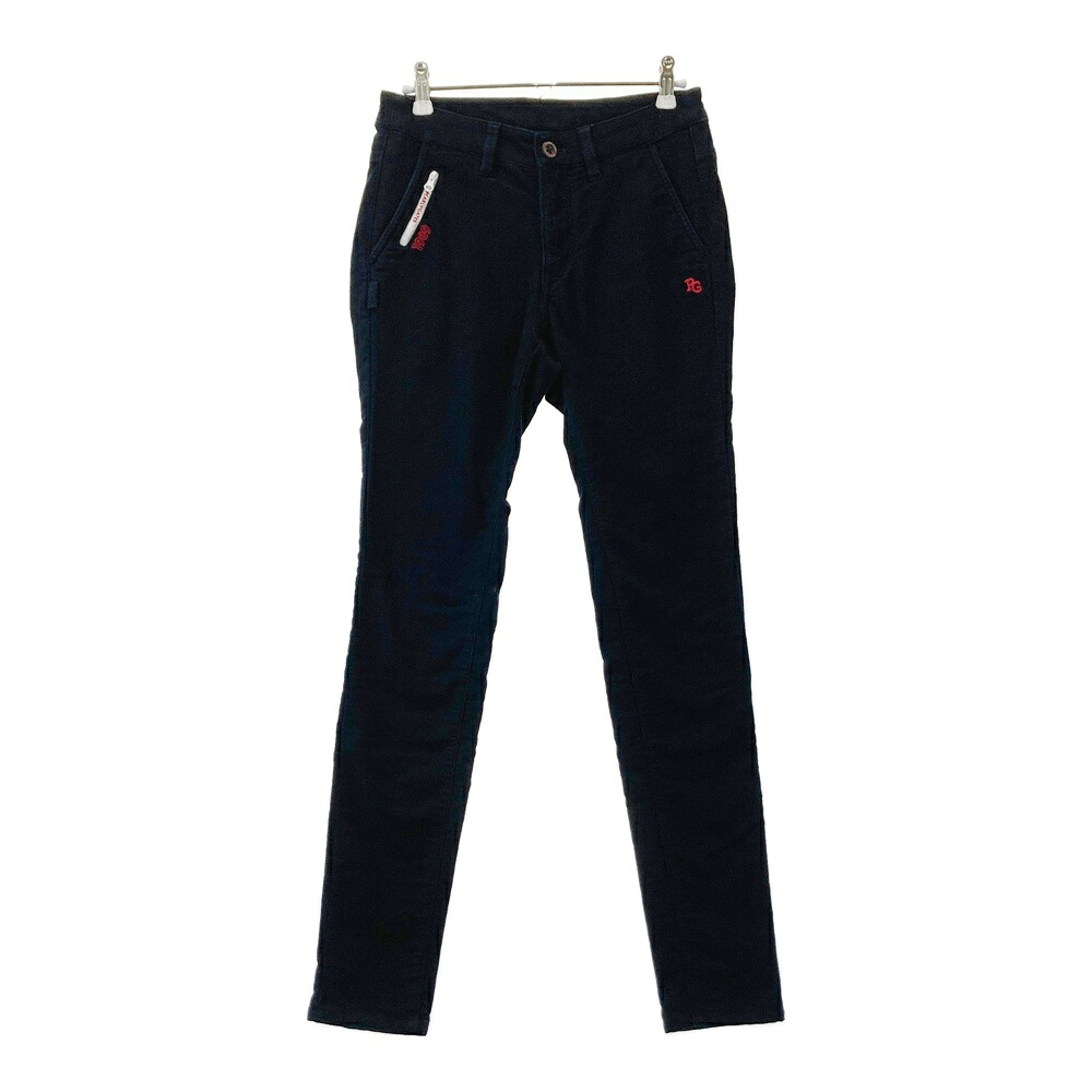 PEARLY GATES パーリーゲイツ ストレッチパンツ ネイビー系 0 【中古】ゴルフウェア レディース