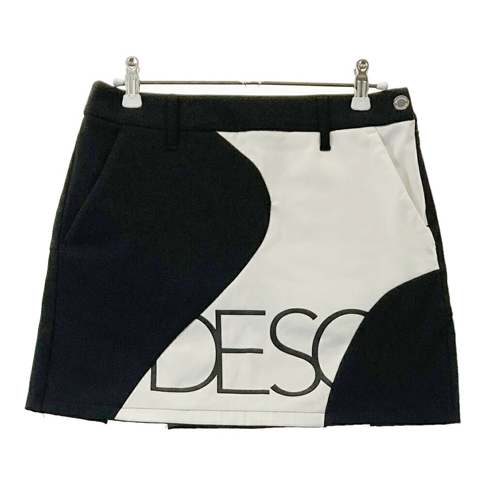 DESCENTE GOLF デサントゴルフ スカート ブラック系 S 【中古】ゴルフウェア レディース