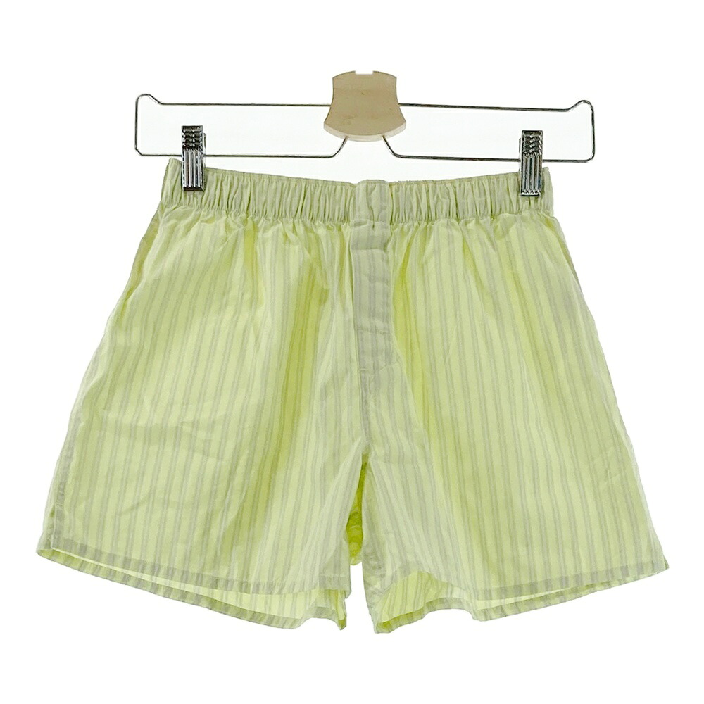 AURALEE オーラリー  ショートパンツ ×TEKLA Boxer shorts ストライプ柄 グリーン系 XXS 【中古】レディース