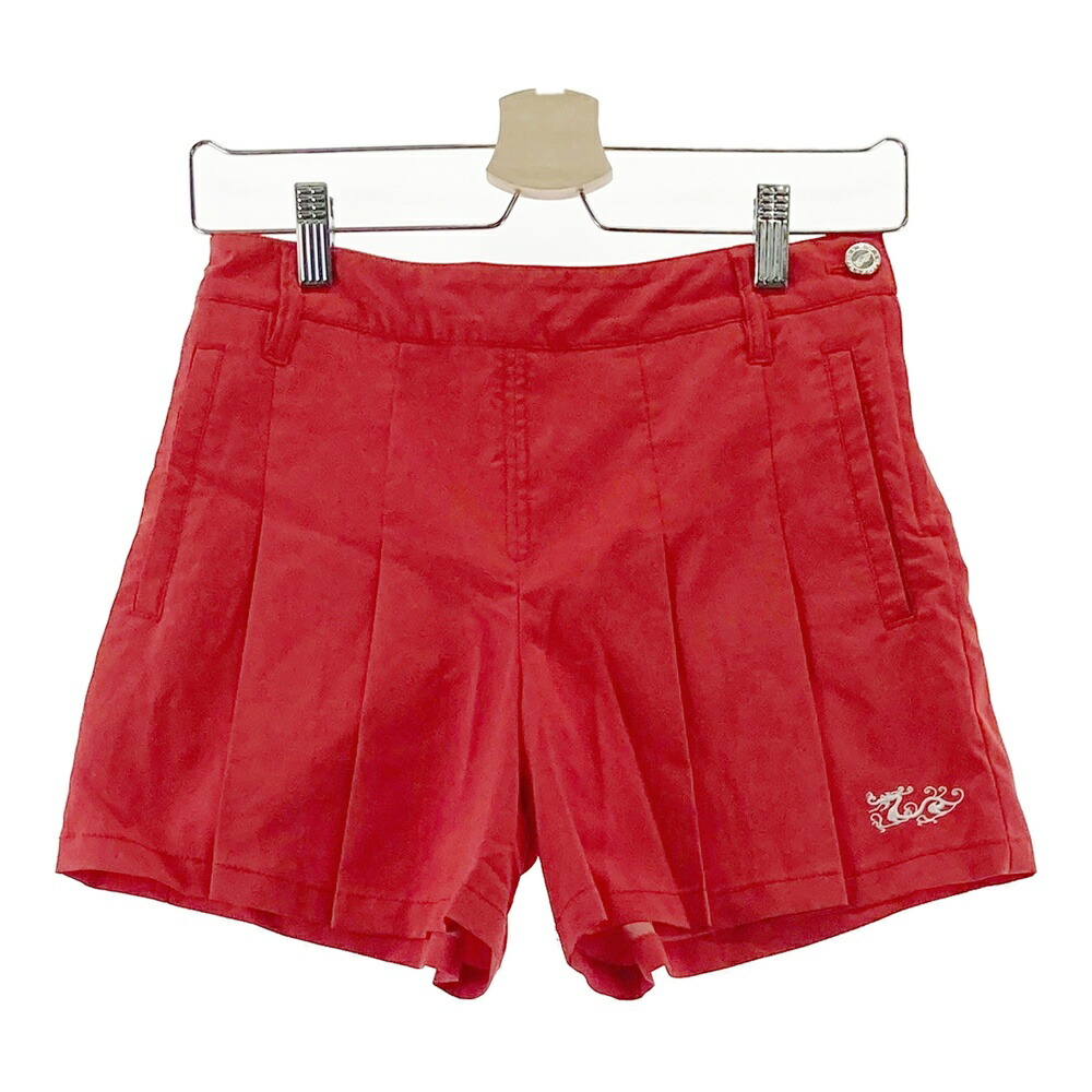 DANCE WITH DRAGON ダンスウィズドラゴン ショートパンツ キュロット レッド系 2 【中古】ゴルフウェア レディース