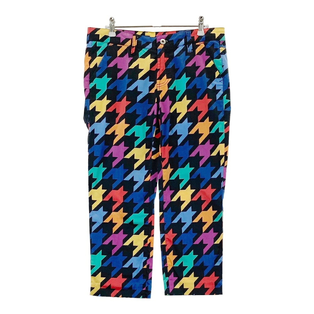 LOUD MOUTH ラウドマウス ストレッチパンツ ラズルダズルブラック柄 ブラック系 US4 【中古】ゴルフウェア レディース