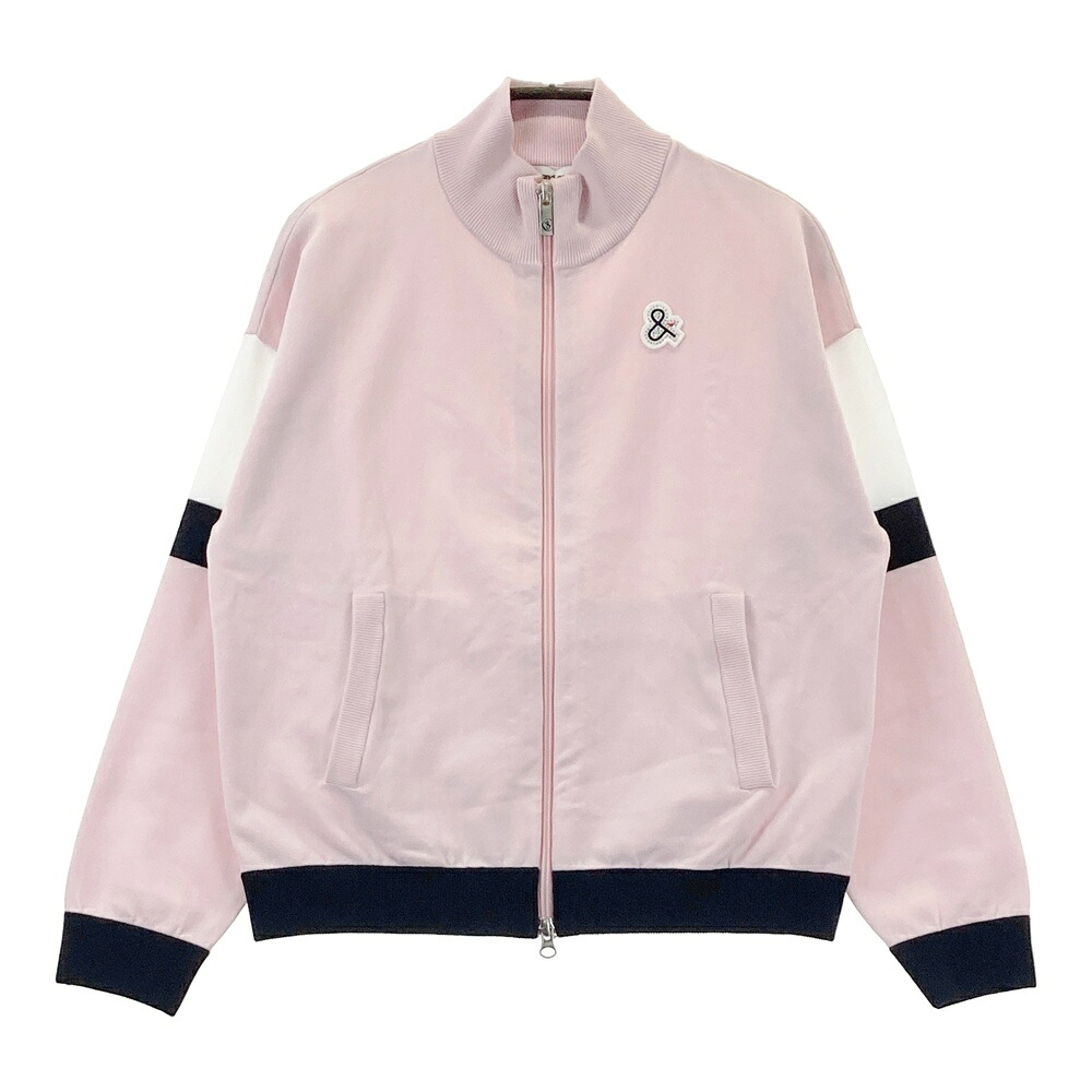 AND PER SE アンパスィ ニット ジップジャケット ピンク系 M 【中古】ゴルフウェア レディース