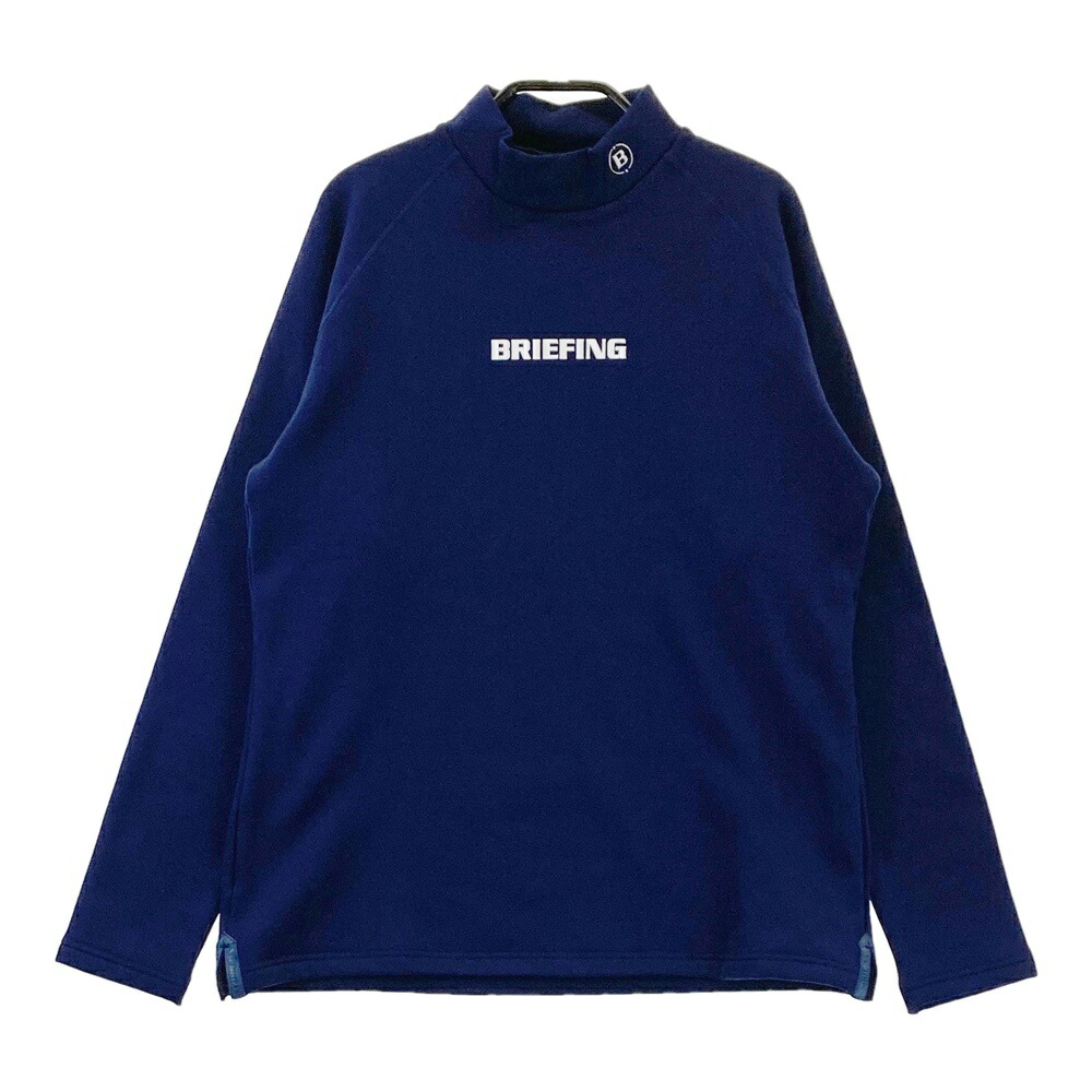 BRIEFING GOLF ブリーフィング 2025年モデル 裏起毛 ハイネック長袖Tシャツ ネイビー系 M 【中古】ゴルフウェア レディース