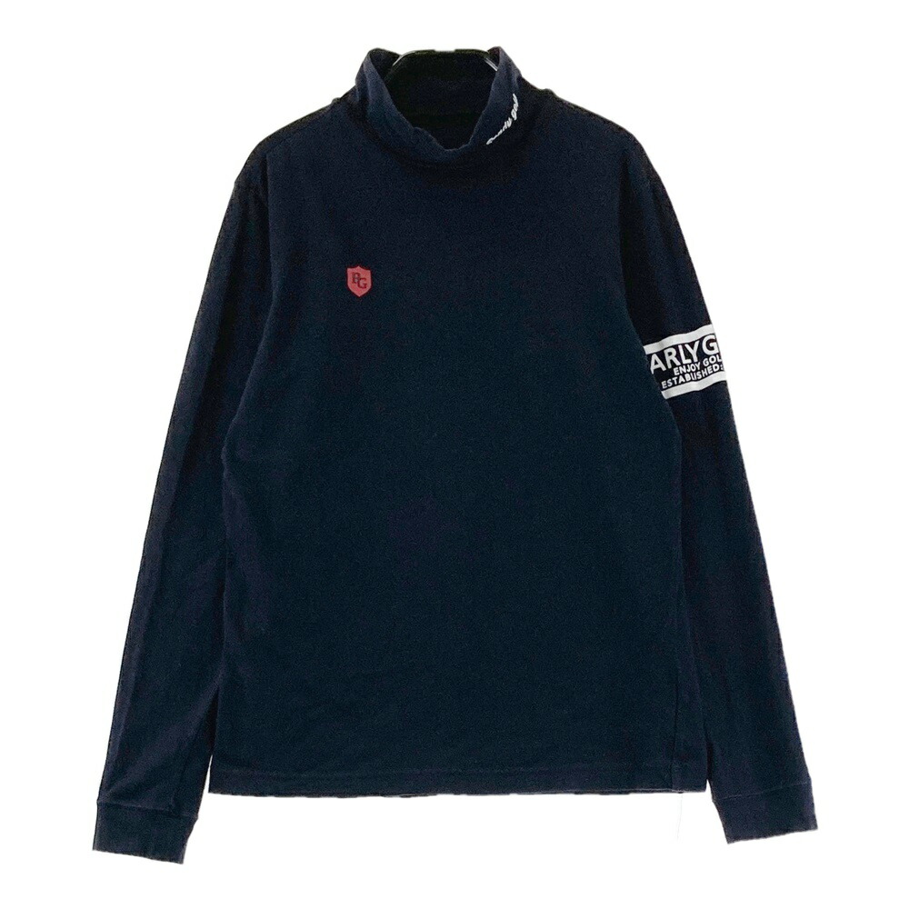 PEARLY GATES パーリーゲイツ モックネック長袖Tシャツ ブラック系 1 【中古】ゴルフウェア レディース