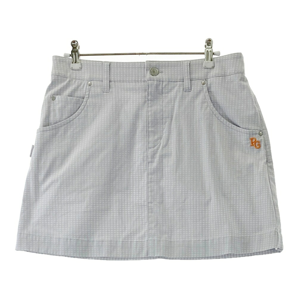 PEARLY GATES パーリーゲイツ ストレッチスカート チェック柄 グレー系 1 【中古】ゴルフウェア レディース｜中古ゴルフウェア通販STST