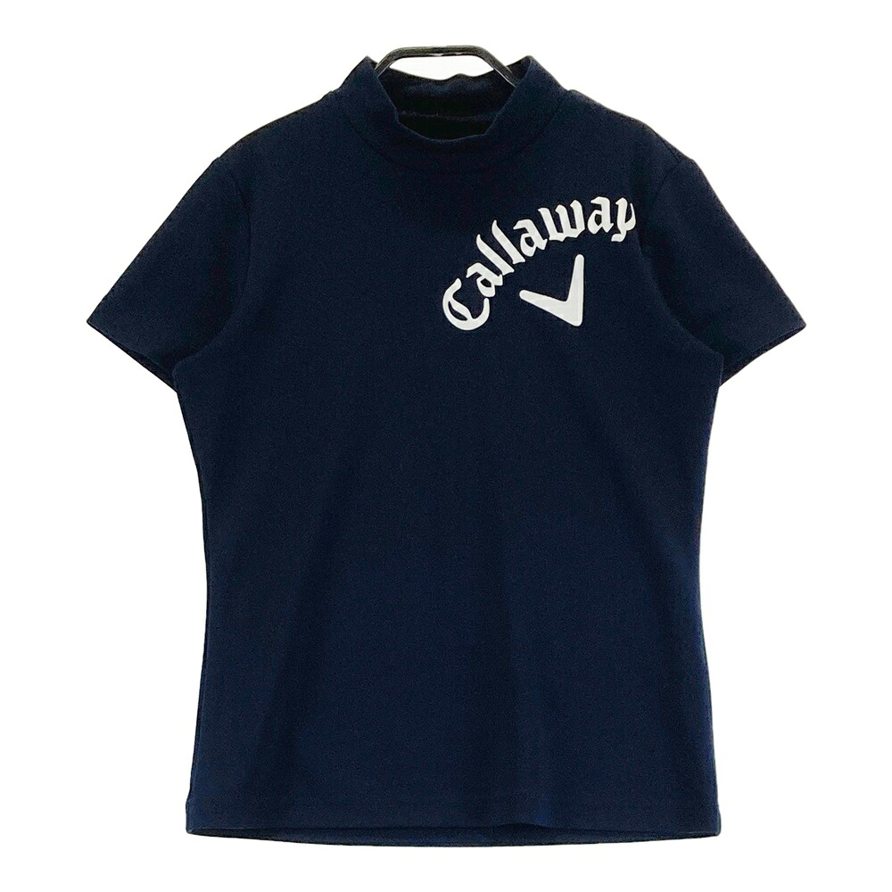 CALLAWAY キャロウェイ ハイネック 半袖Tシャツ ネイビー系 M 【中古】ゴルフウェア レディース