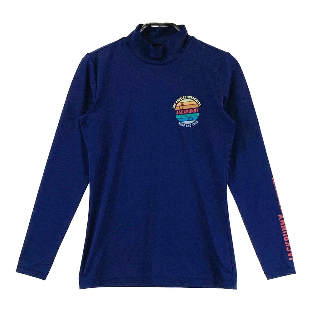 JACK BUNNY ジャックバニー ハイネック 長袖Ｔシャツ ネイビー系 0 【中古】ゴルフウェア レディース