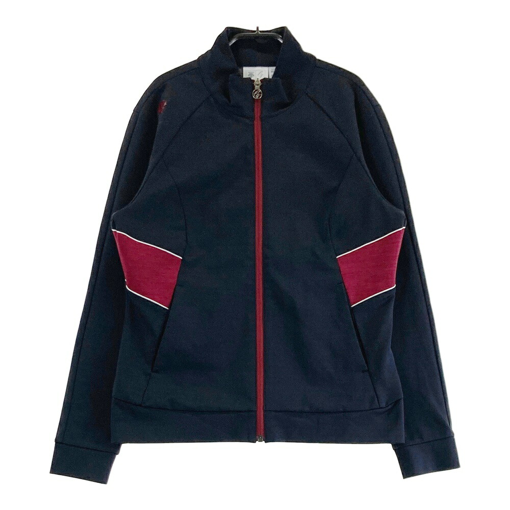 DESCENTE GOLF デサントゴルフ ジップジャケット ブラック系 L 【中古】ゴルフウェア レディース