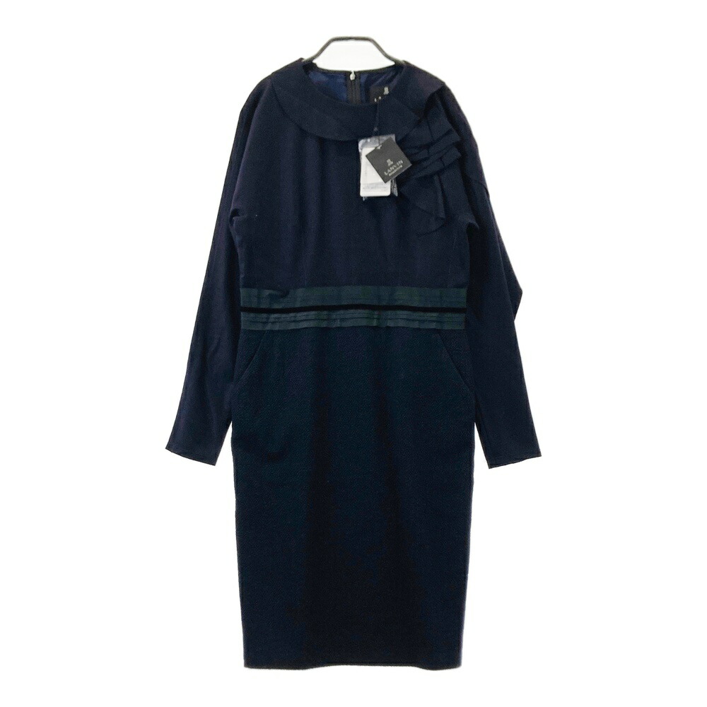 LANVIN COLLECTION ランバンコレクション 長袖ワンピース ネイビー系 40 【中古】レディース