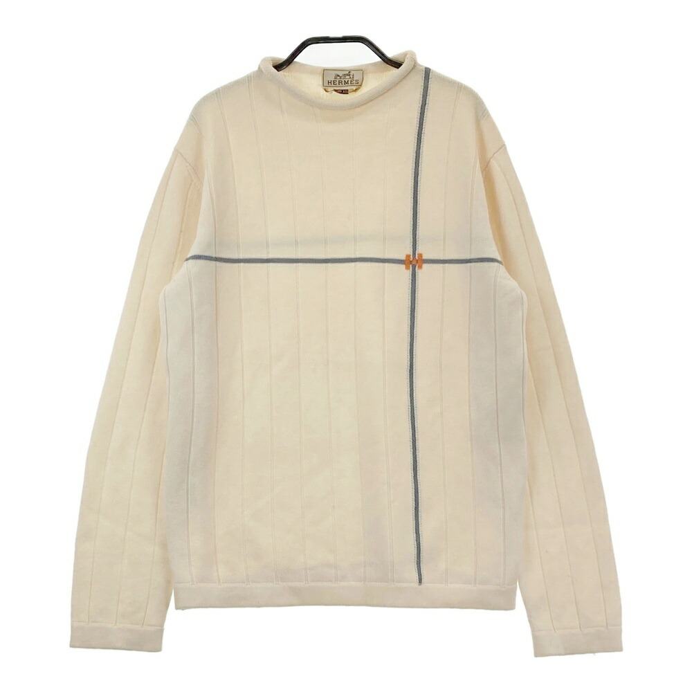 HERMES エルメス 長袖ニットセーター ベージュ系 S 【中古】レディース