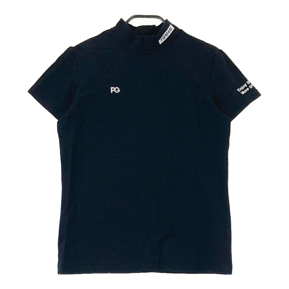 PEARLY GATES パーリーゲイツ ハイネック半袖Tシャツ ネイビー系 1 【中古】ゴルフウェア レディース