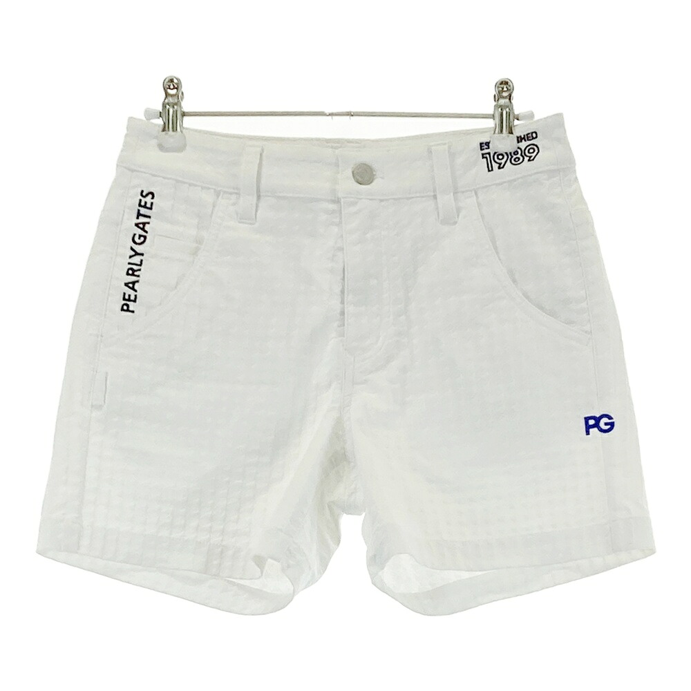 PEARLY GATES パーリーゲイツ ストレッチ ショートパンツ ホワイト系 00 【中古】ゴルフウェア レディース