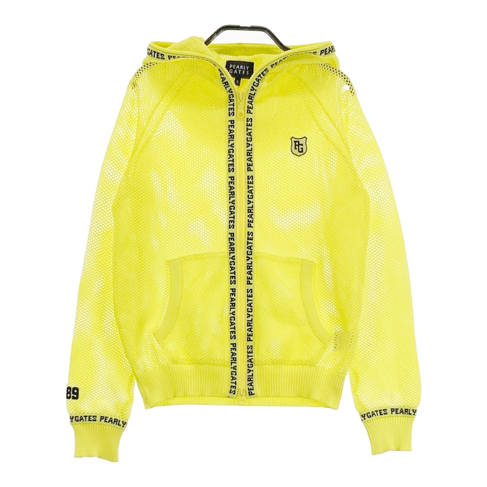 PEARLY GATES パーリーゲイツ メッシュ パーカー イエロー系 0 【中古】ゴルフウェア レディース|中古ゴルフウェア通販STST