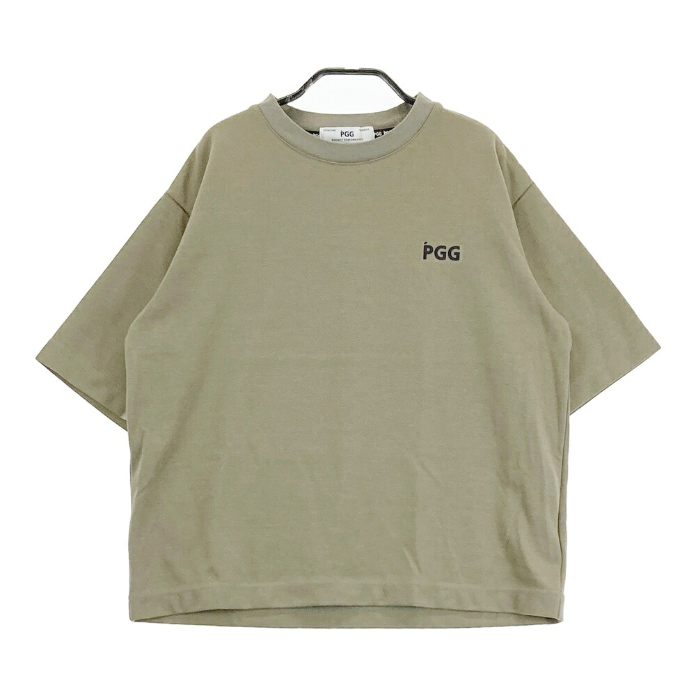 PGG PEARLY GATES パーリーゲイツ 半袖Tシャツ カーキ系 0 【中古】ゴルフウェア レディース