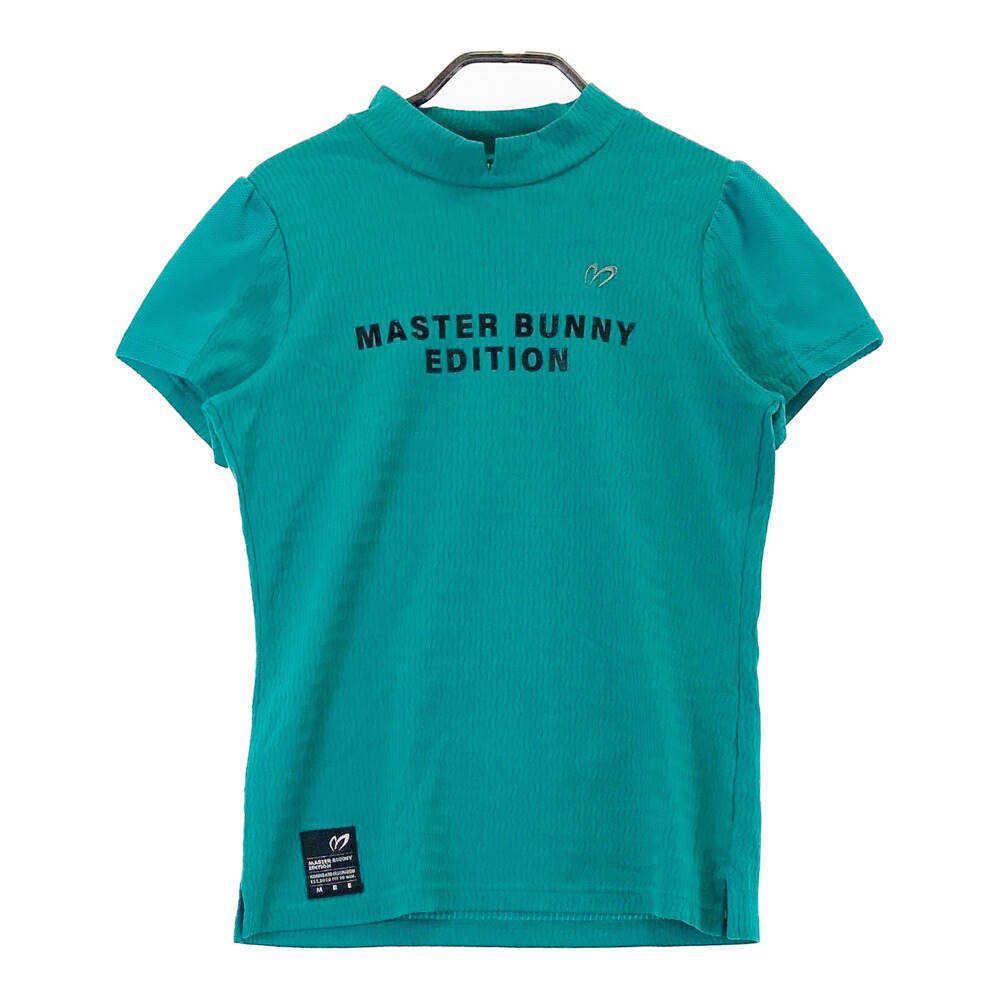 MASTER BUNNY EDITION マスターバニーエディション 肩メッシュ ローネック半袖Tシャツ グリーン系 0 【中古】ゴルフウェア レディース