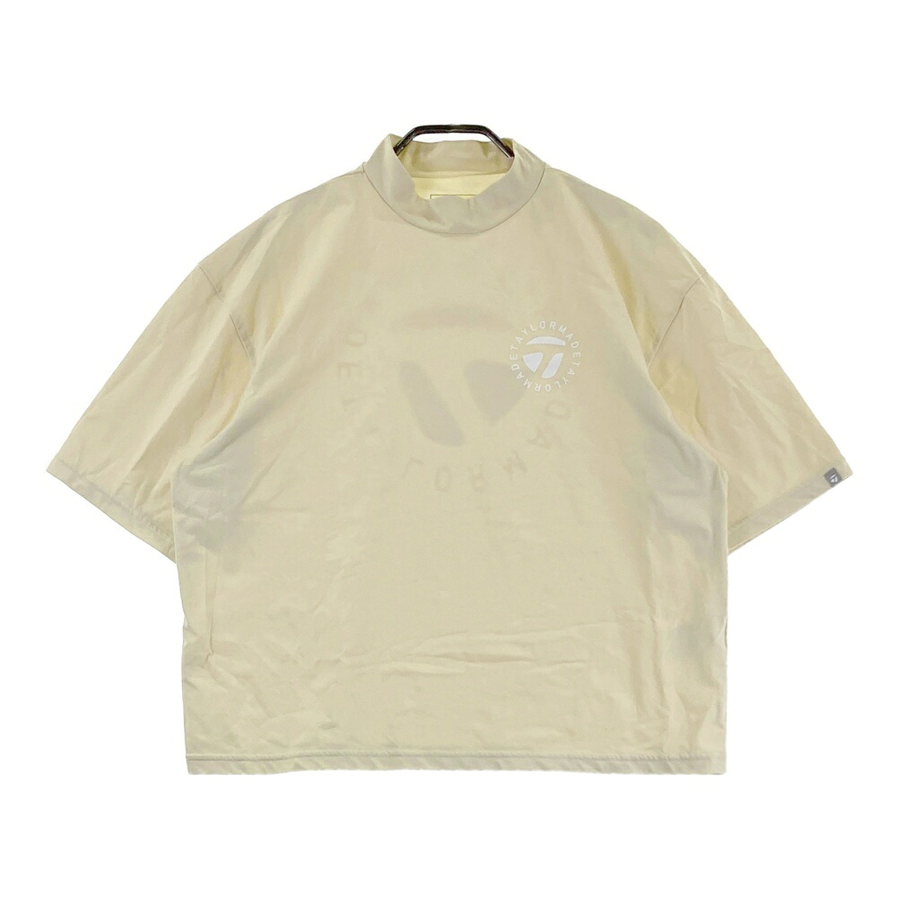 TAYLOR MADE テーラーメイド モックネック半袖Tシャツ ベージュ系 L 【中古】ゴルフウェア レディース