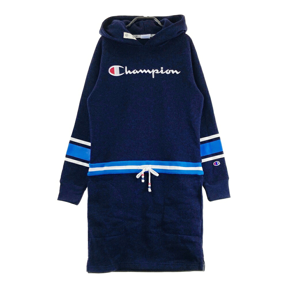 CHAMPION GOLF チャンピオンゴルフ 裏起毛 長袖 ニットワンピース ネイビー系 MEDIUM 【中古】ゴルフウェア レディース