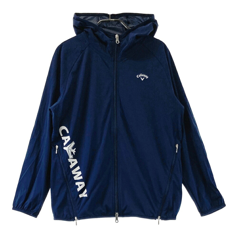 CALLAWAY キャロウェイ ジップパーカー ジャケット ネイビー系 L 【中古】ゴルフウェア レディース