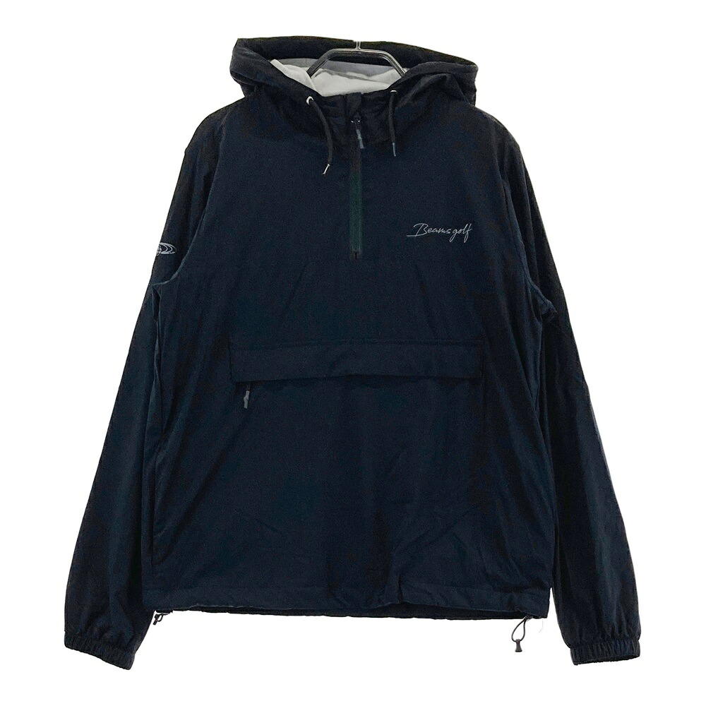 BEAMS GOLF ビームスゴルフ ハーフジップパーカー ブラック系 M 【中古】ゴルフウェア レディース