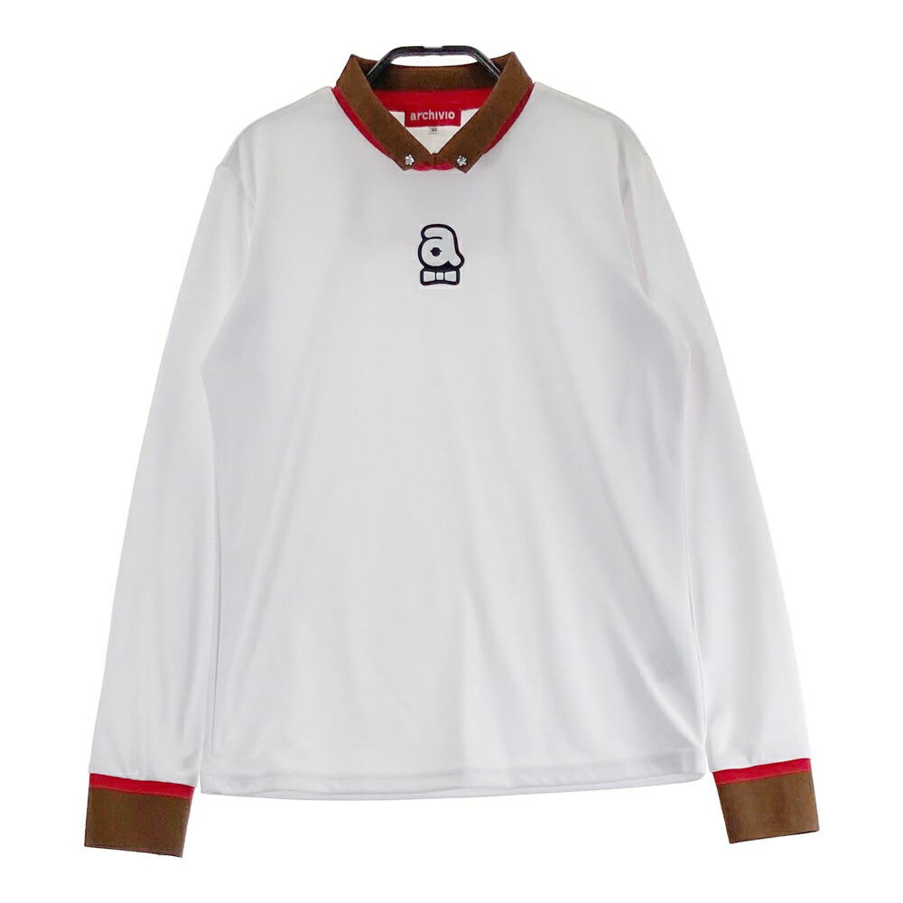 ARCHIVIO アルチビオ ハイネック 長袖Tシャツ ホワイト系 38 【中古】ゴルフウェア レディース